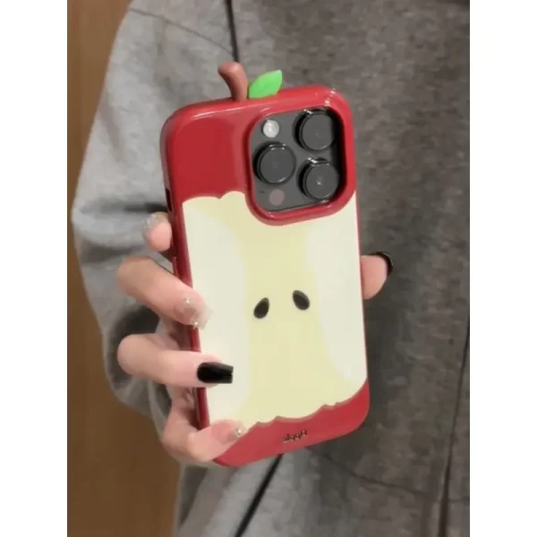 Unique Red Apple-Shaped 3D Phone Case Suitable for Iphone 16 Pro Max, New Stylish Design for Women, Great Looking Protective Cover for Iphone 14, Creative And High-Quality for Iphone 13, Shockproof Case for 15