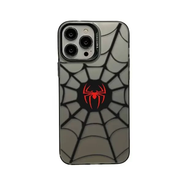 Iphone Case - Cartoon Spider Design Soft-Edged Shock-Resistant Compatible with 15, 16 Pro MAX