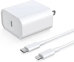 for iPhone Fast Charger, 20W USB C PD Wall Charger Block Plug with[MFi Certified]6ft Type C to Lightning Cable Quick Charging Data Sync Cord for iPhone14 13 12 11 Pro Max Mini Xs Xr iPad Air