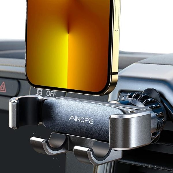 AINOPE Car Phone Holders for Your Car [Ultra Convenient] Air Vent Phone Mount [Upgrade Clamp] Cell Phone Holder Car Interior Accessories Women for iPhone 16 Pro Max 15 Samsung S25 Honda Toyota Mazda
