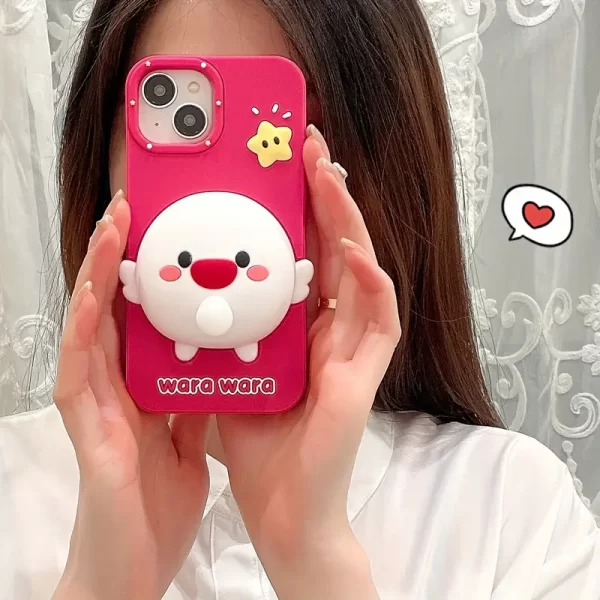 Cute and soft bubble bird fun 3D relaxing squeeze colorful phone case for Apple iPhone 15 Pro Max creative phone protective case