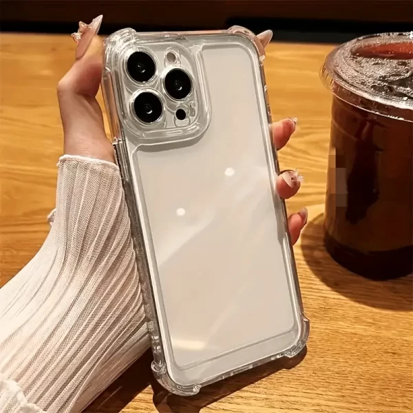 Transparent shockproof protection frame with super protection TPU Transparent shell, suitable for iPhone /15/16 Pro Max