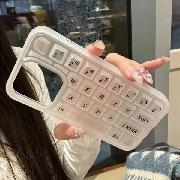 The phone case features 3D stereo keyboard buttons, with a minimalist design, shockproof protection, making it a perfect choice for autumn and winter seasons. Highly fashionable and stylish, it is suitable for gifting to friends and family. It is compatible with 16/16Plus/16Pro/16ProMax/15/15Plus/15ProMax