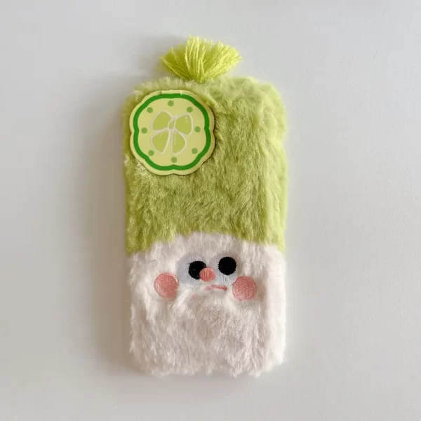 Green plush woven anti fall protective case, suitable for Apple all inclusive anti fall protective case, creatively exclusive for iPhone 15 Pro Max
