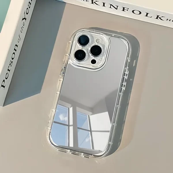 Mirror acrylic phone case suitable for iPhone 16/15promax/15pro/15plus hard case with simple and creative design